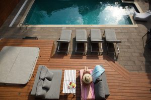 Sitting By Pool